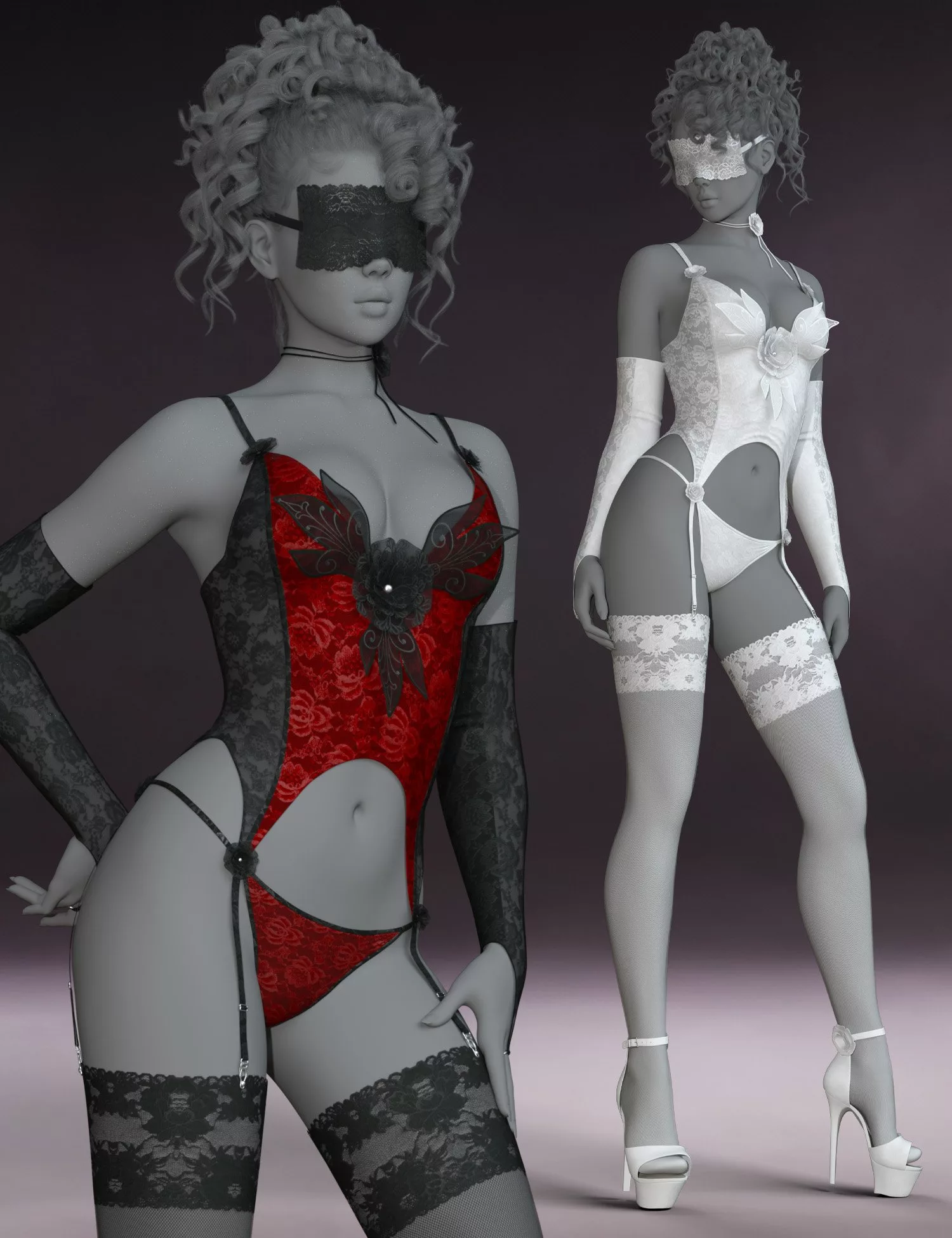 Floral Lingerie for Genesis 9