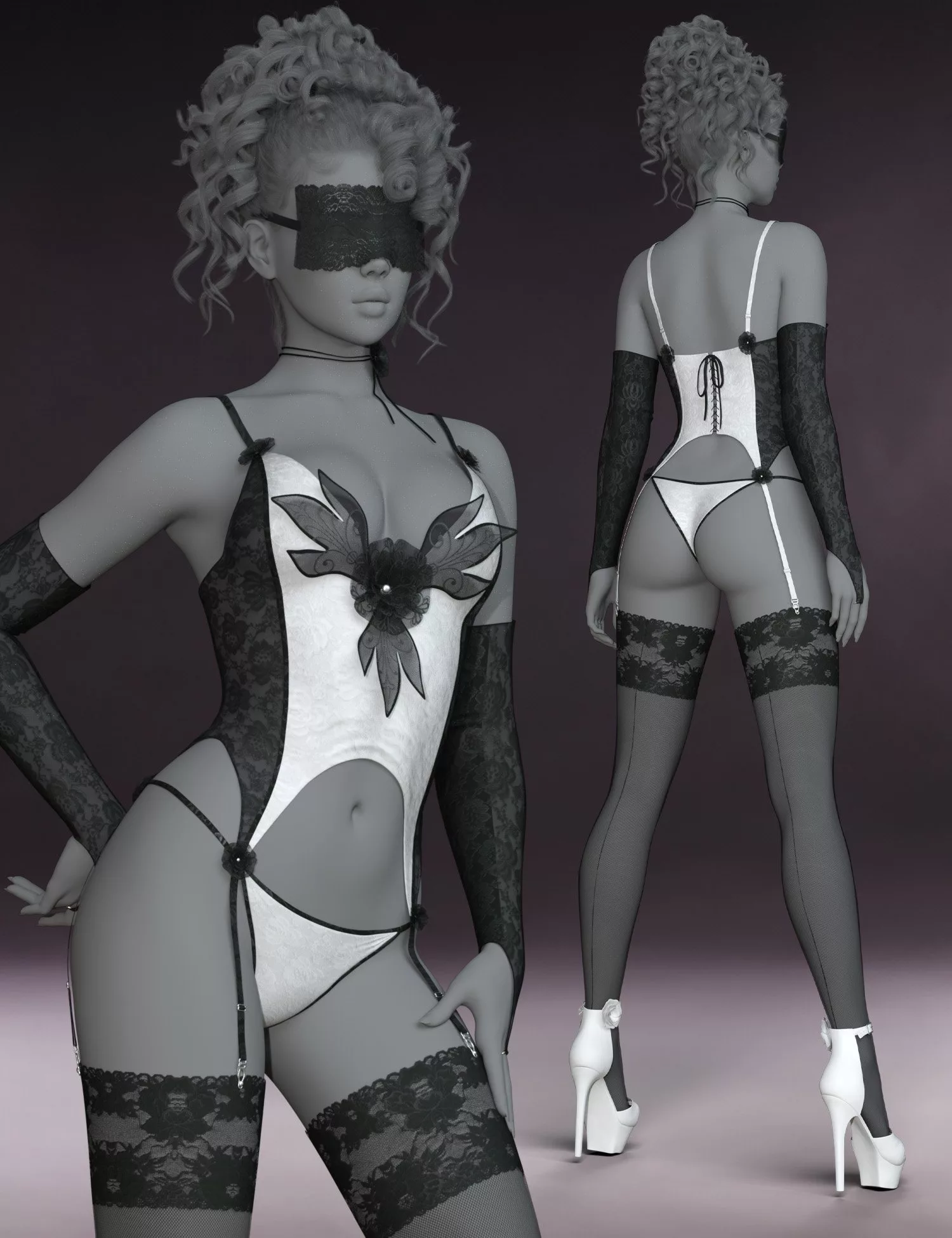 Floral Lingerie for Genesis 9