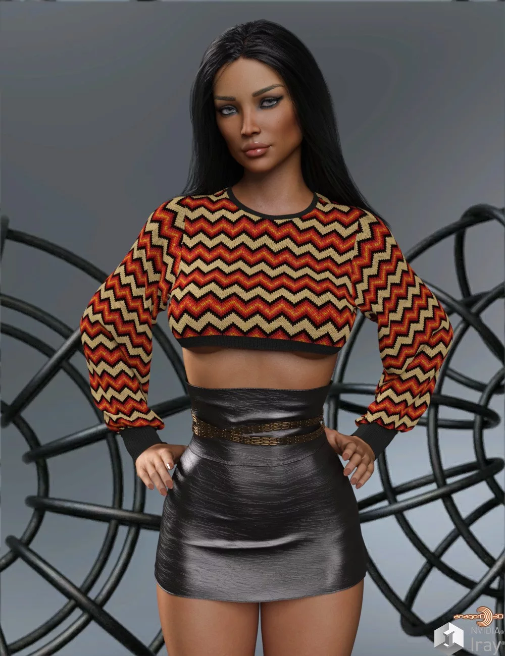 VERSUS - D-Force Cute Crop Top for Genesis 8 and 9 Females