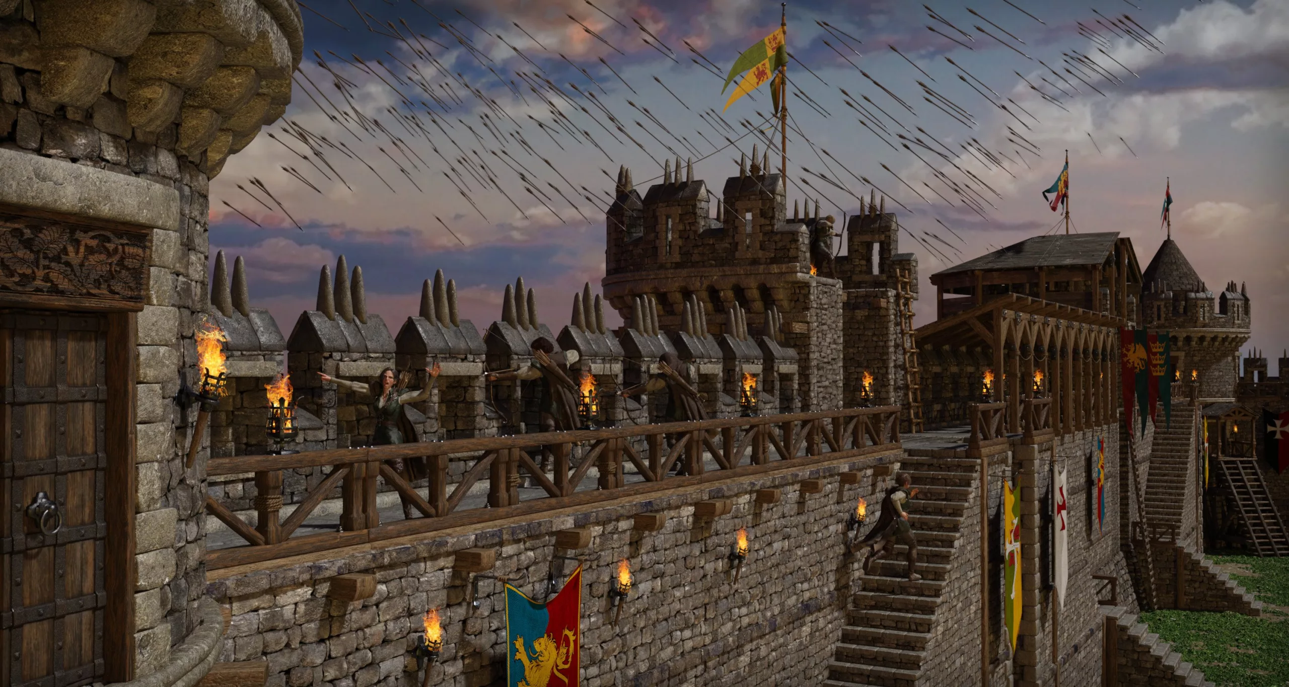 Medieval Castle Construction Kit - Walls and Towers