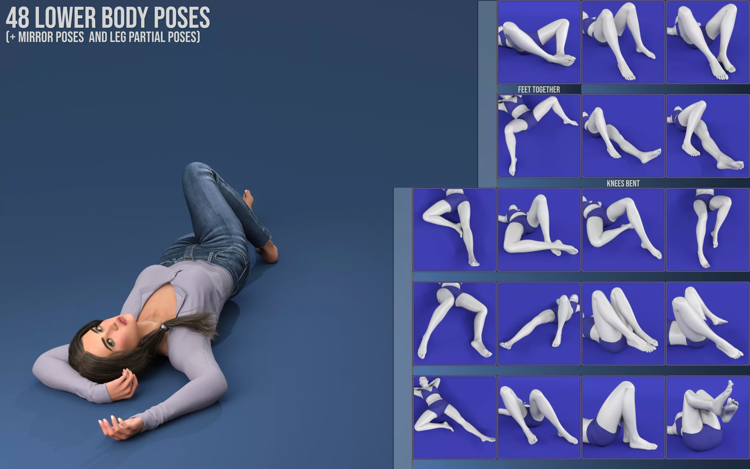 NG Build Your Own Lying Supine Poses for Genesis 9