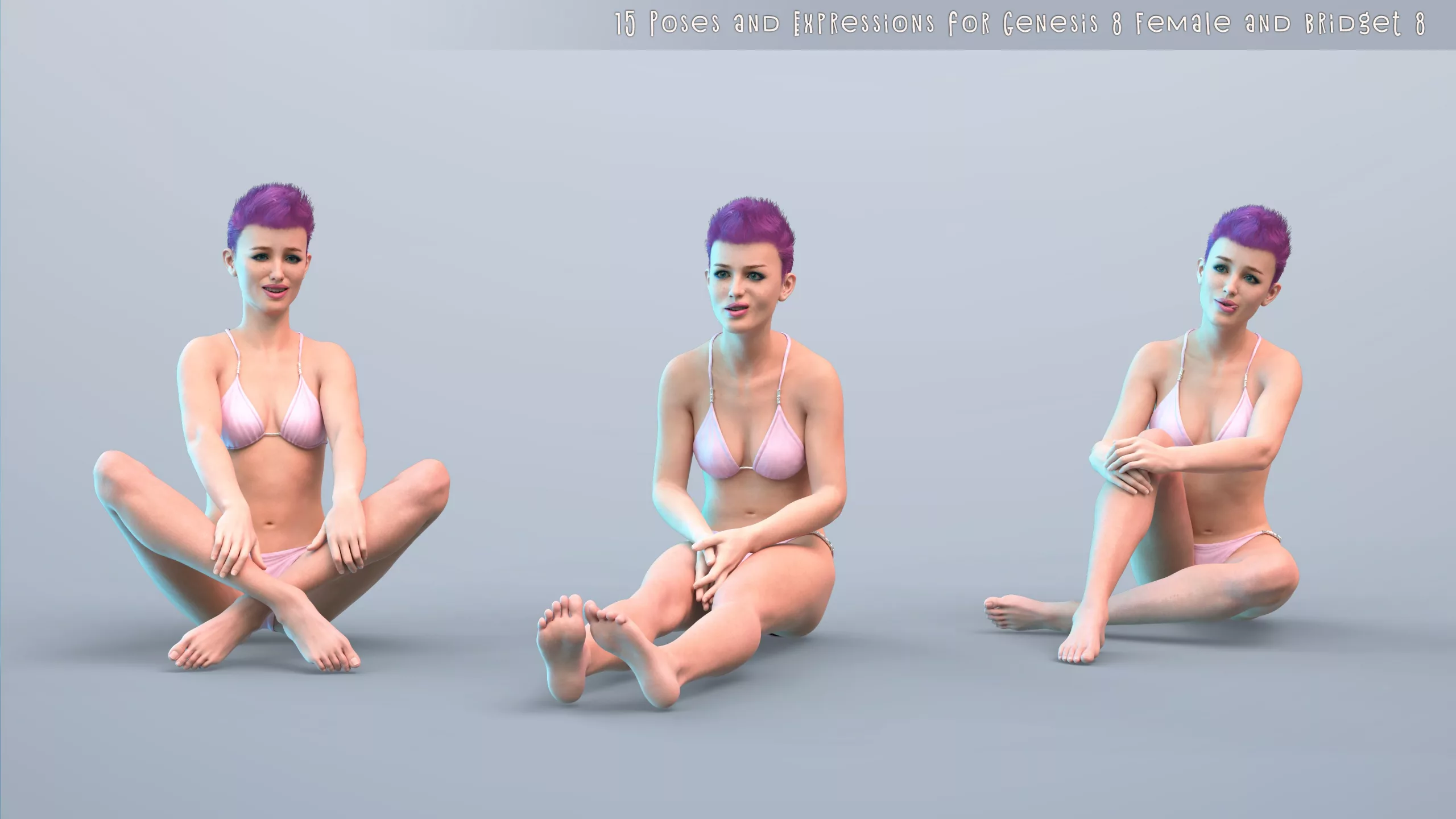 PTF Quirky Poses and Expressions for Genesis 8 Female and Bridget 8