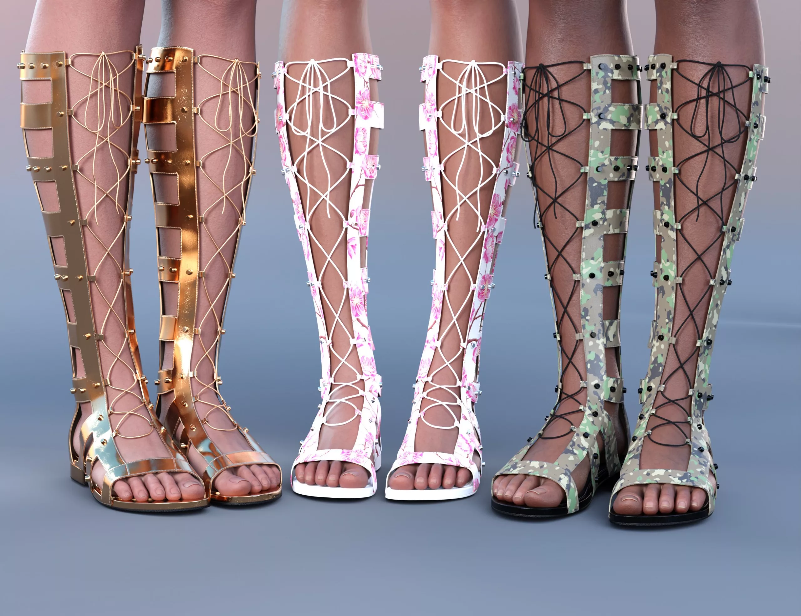 Rayla Gladiator Sandals For Genesis 9