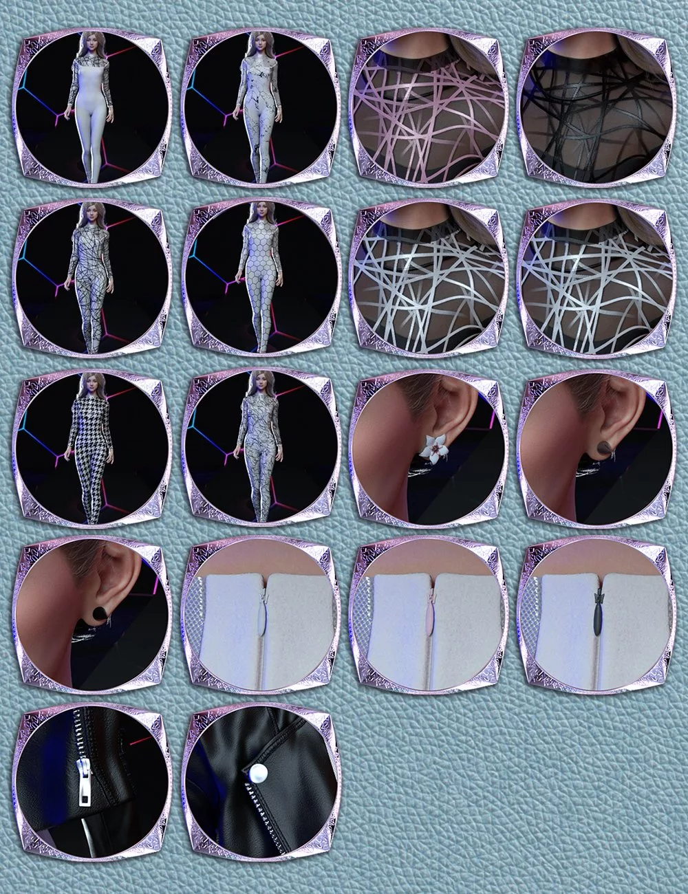 dForce Long Sleeve Jumpsuit and Cropped Jacket Set for Genesis 9