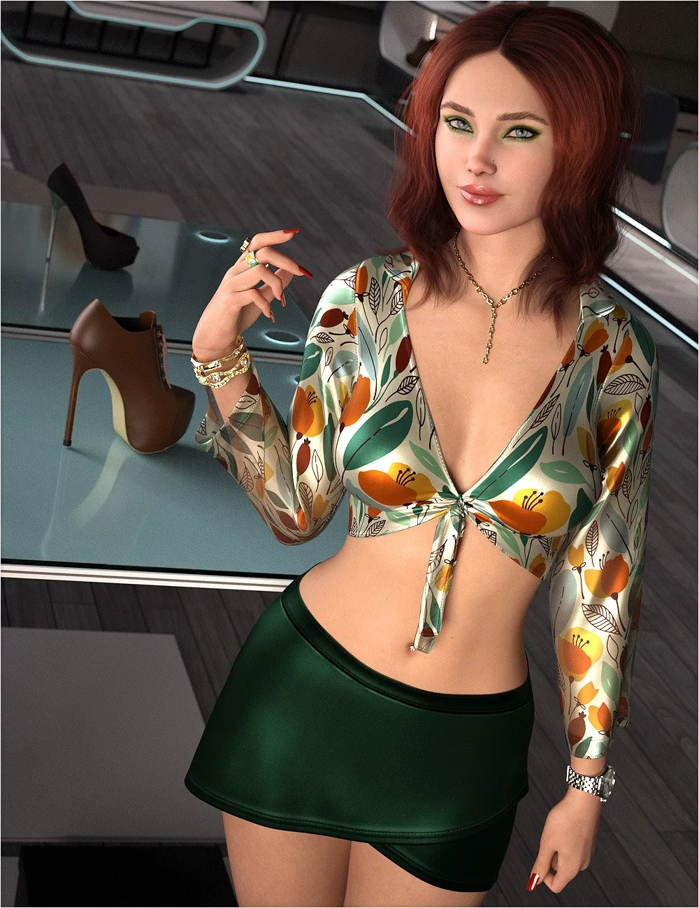 Connected Textures for OOT Tied Blouse Outfit