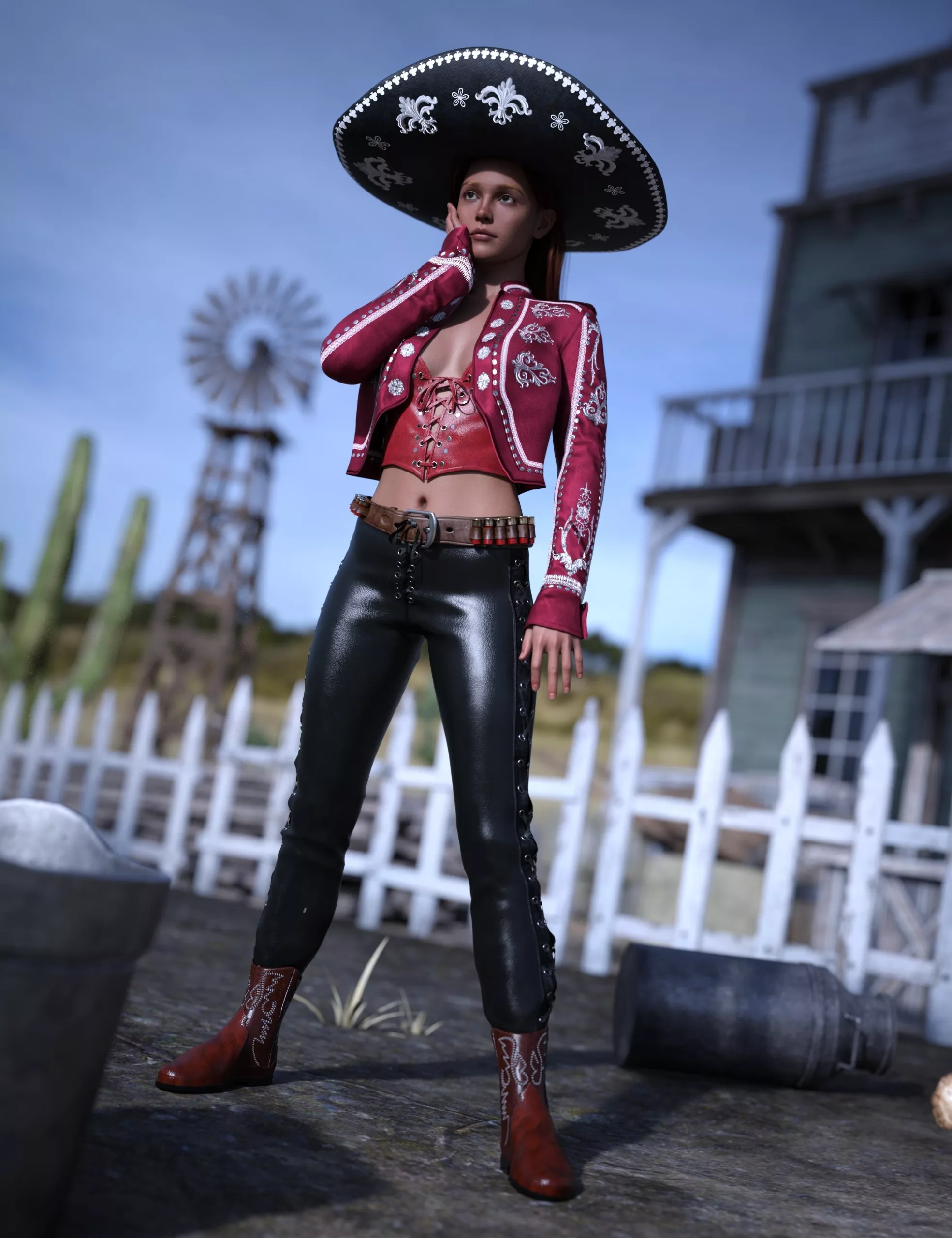 dForce KuJ Deadly Shooter Outfit for Genesis 9