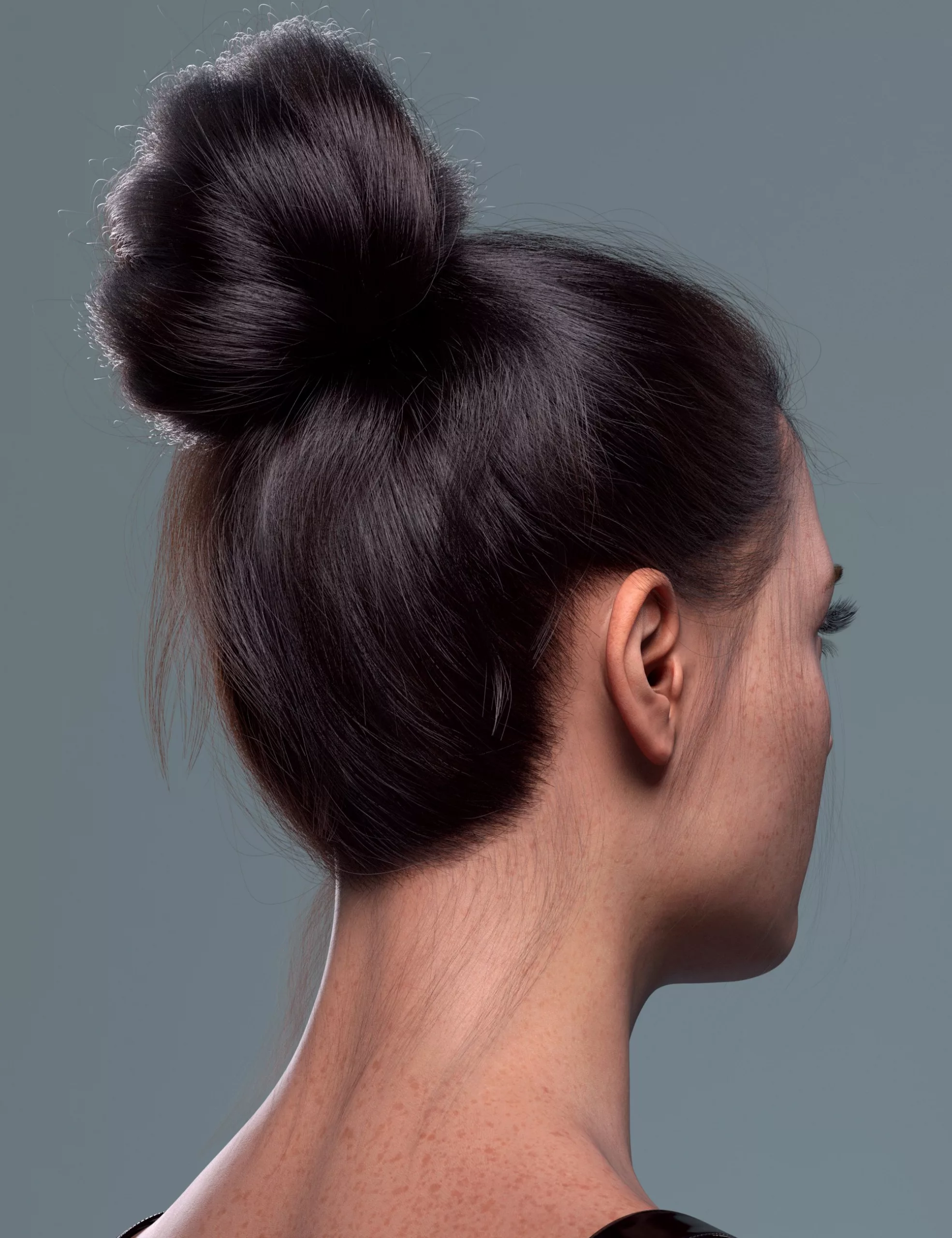 dForce Strand-Based Everyday Updo 3 Hair for Genesis 9