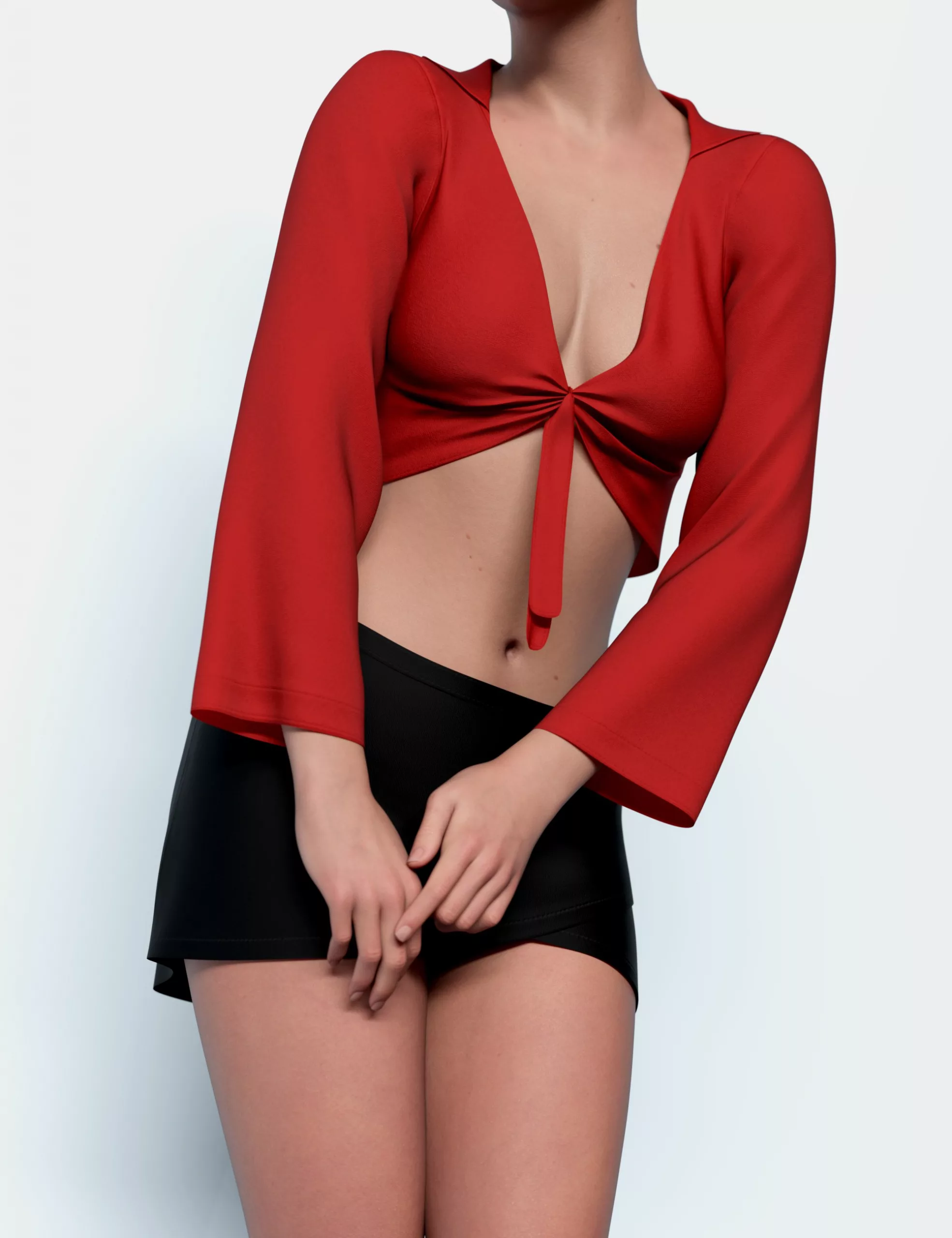 dForce Tied Blouse Outfit for Genesis 9