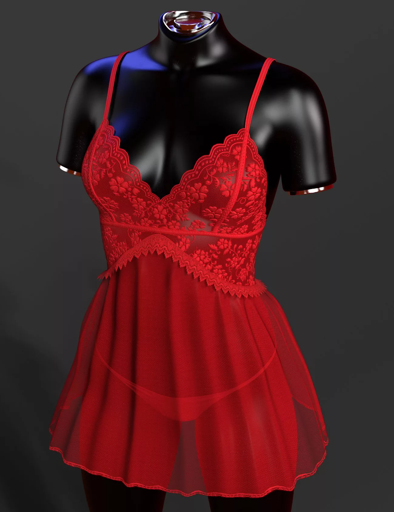 dForce X-Fashion Dream Lace Babydoll for Genesis 9