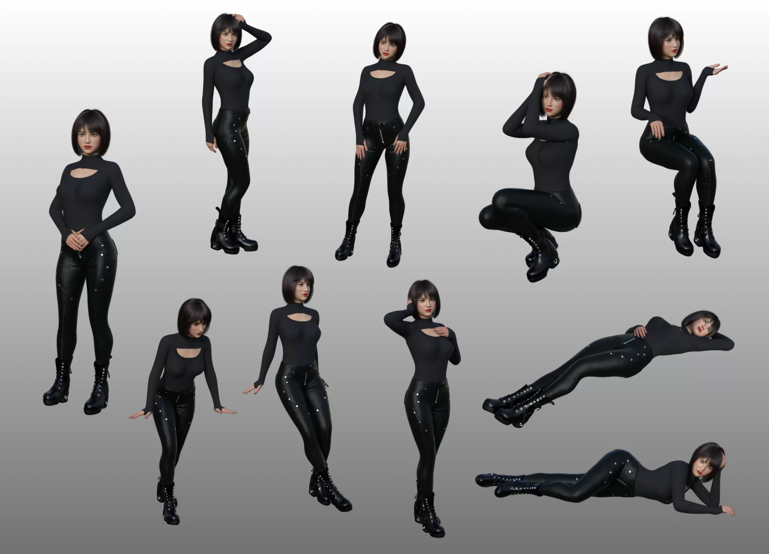 FG Modern Gothic Poses for Genesis 8 Female