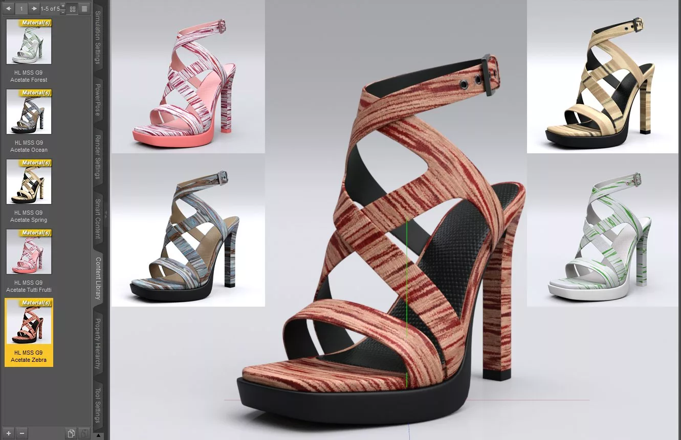 HL Mabel Strappy Sandals for Genesis 9, 8 and 8.1 Female