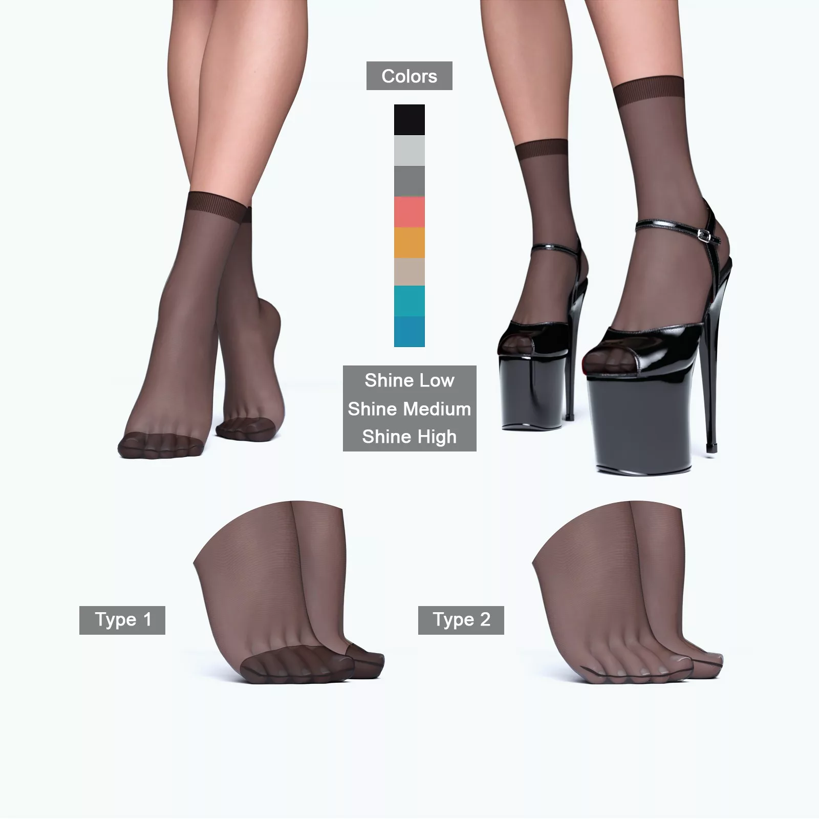 Short Ankle Stockings G8-8.1 Females