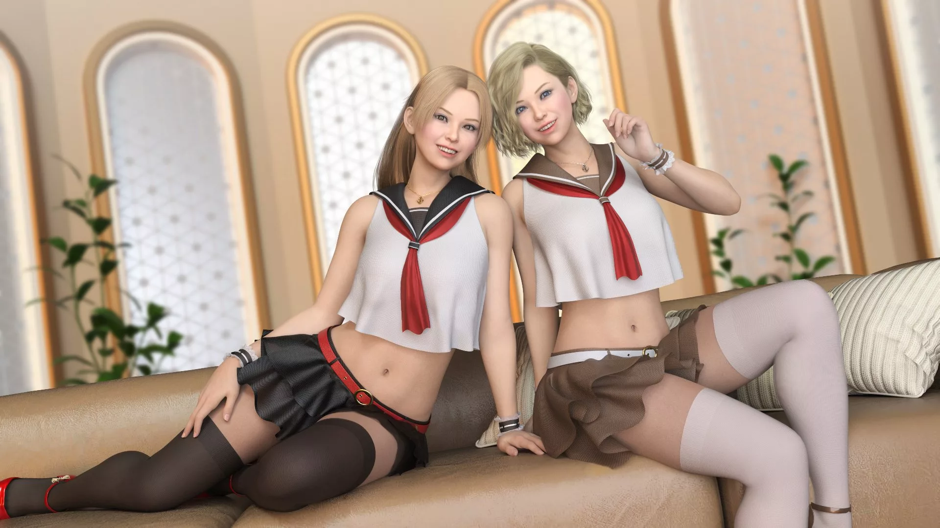 SVM's dForce Candy Sailor Outfit for Genesis 9, 8.1, and 8