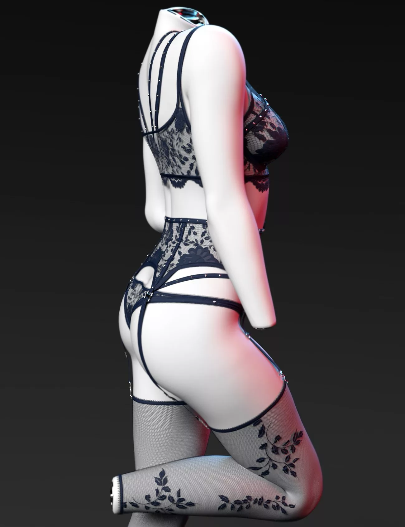 X-Fashion Diamond Lingerie for Genesis 9