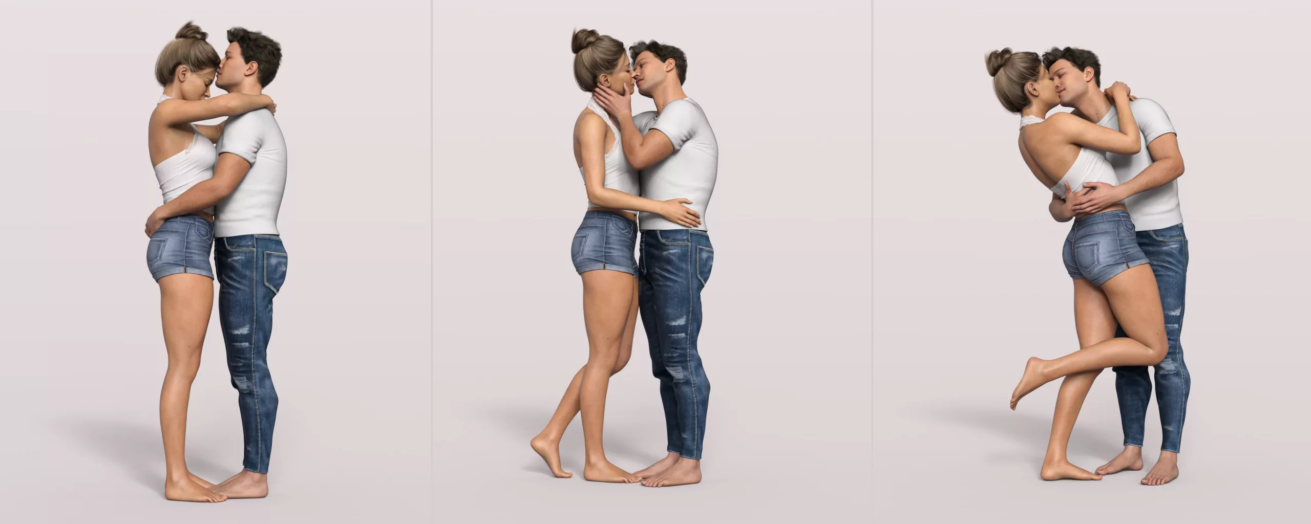 Z The Power of the Kiss Couple Poses for Genesis 9 and 8