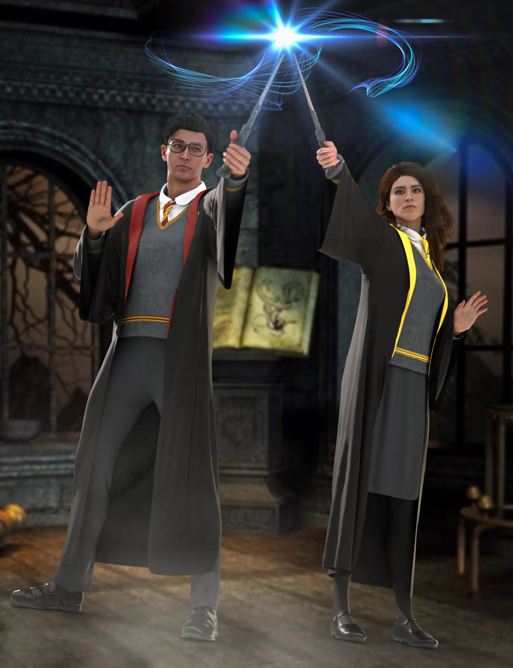 AH dForce Magical Wizard Outfit Texture Add-on