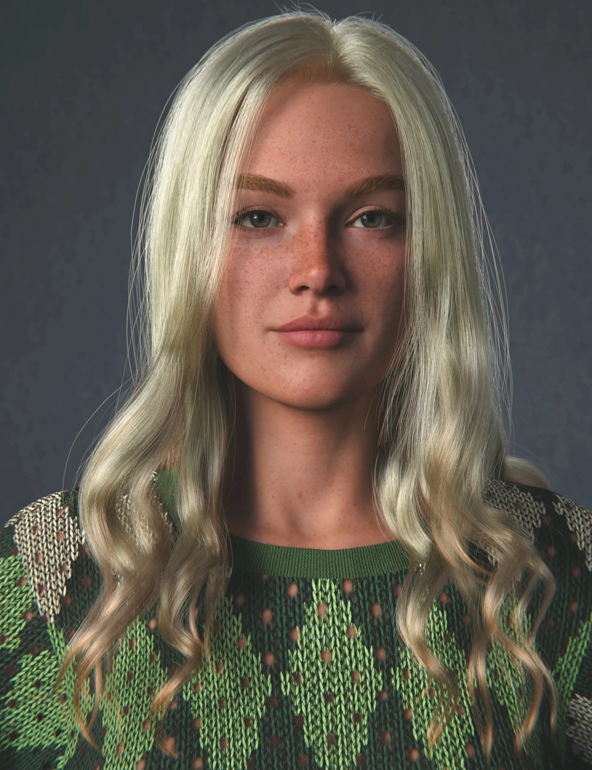 dForce AK Curly Long Hair for Genesis 9