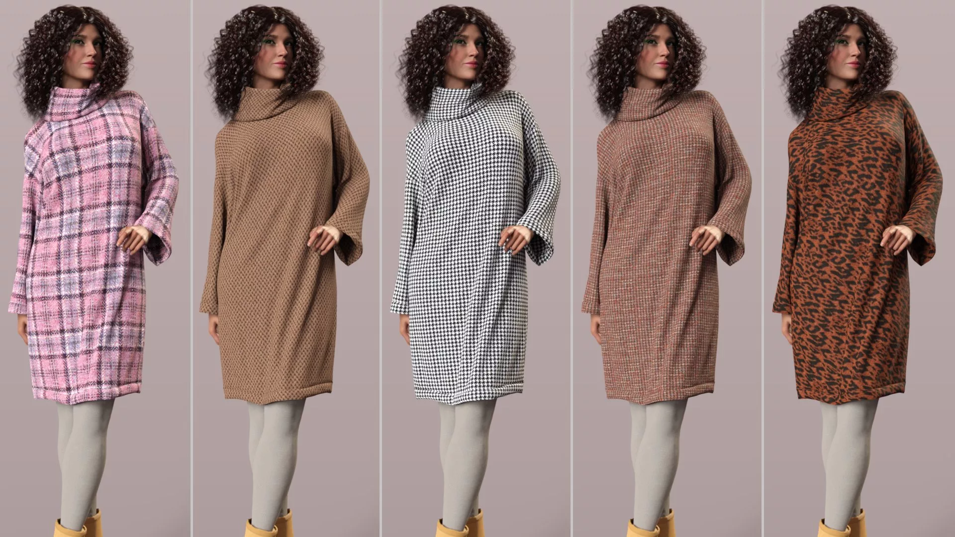 dForce Cozy Winter Outfit for Genesis 9, 8, and 8.1
