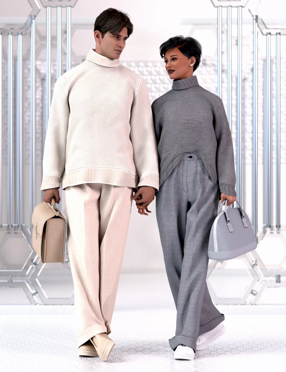 dForce Minimalist Unisex Outfit for Genesis 9