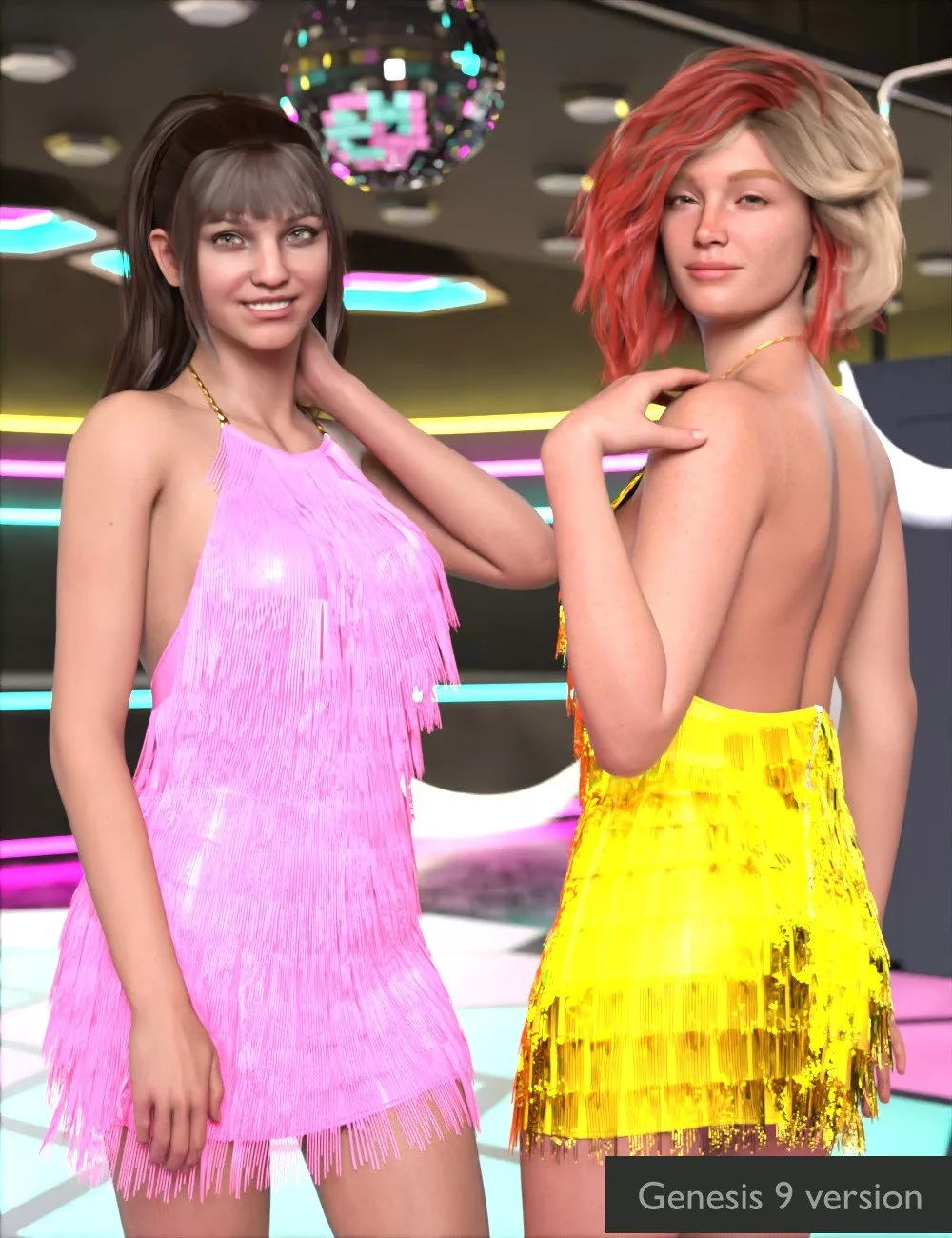 dForce Mirror Ball Dress for Genesis 9 and 8 Females