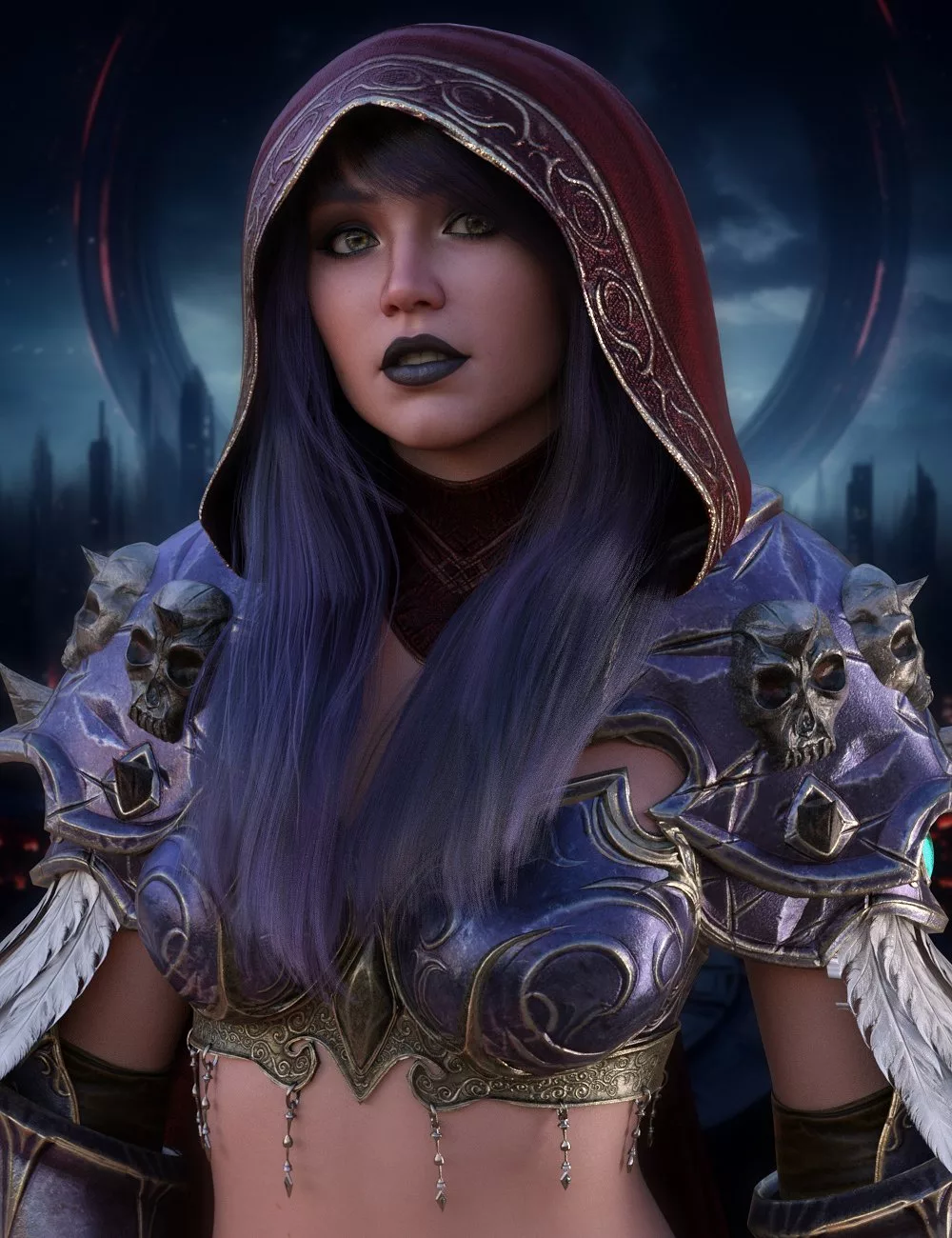 dForce Silvannah Hair for Genesis 9