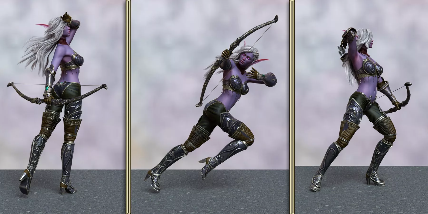 Drow Elf Archer Hierarchical Poses for Lianna 9