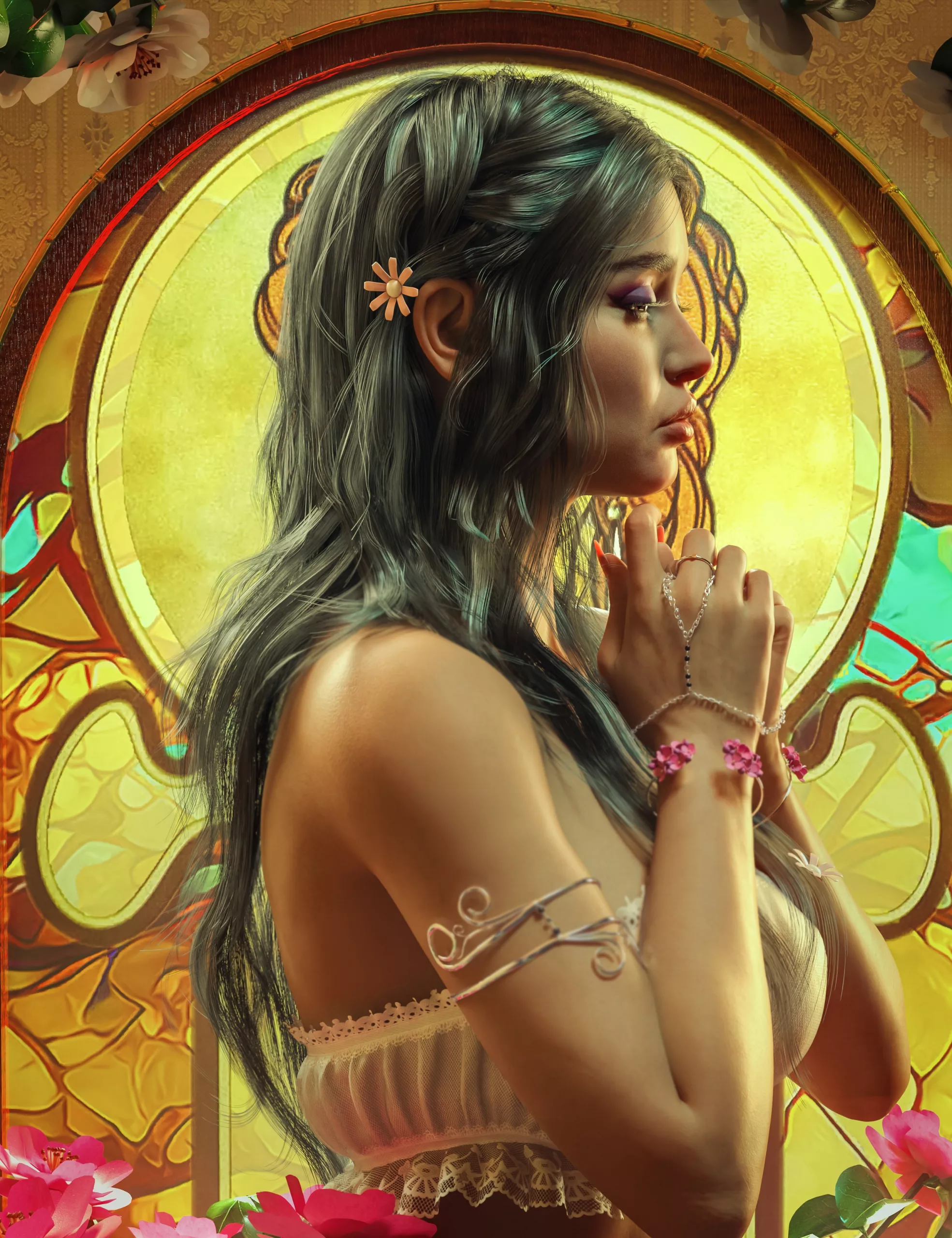 HS Blissful Breeze Hair for Genesis 9 and 8 Female