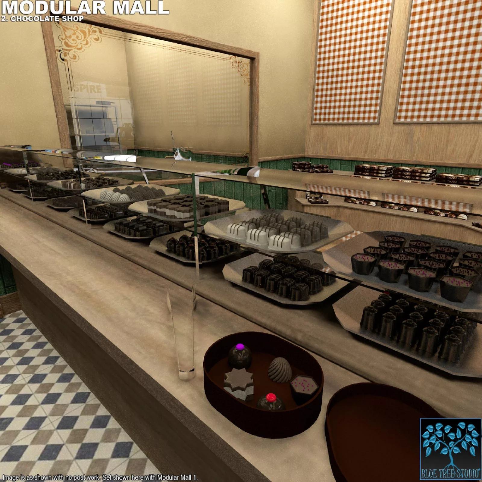 Modular Mall 2: Chocolate Shop for Daz