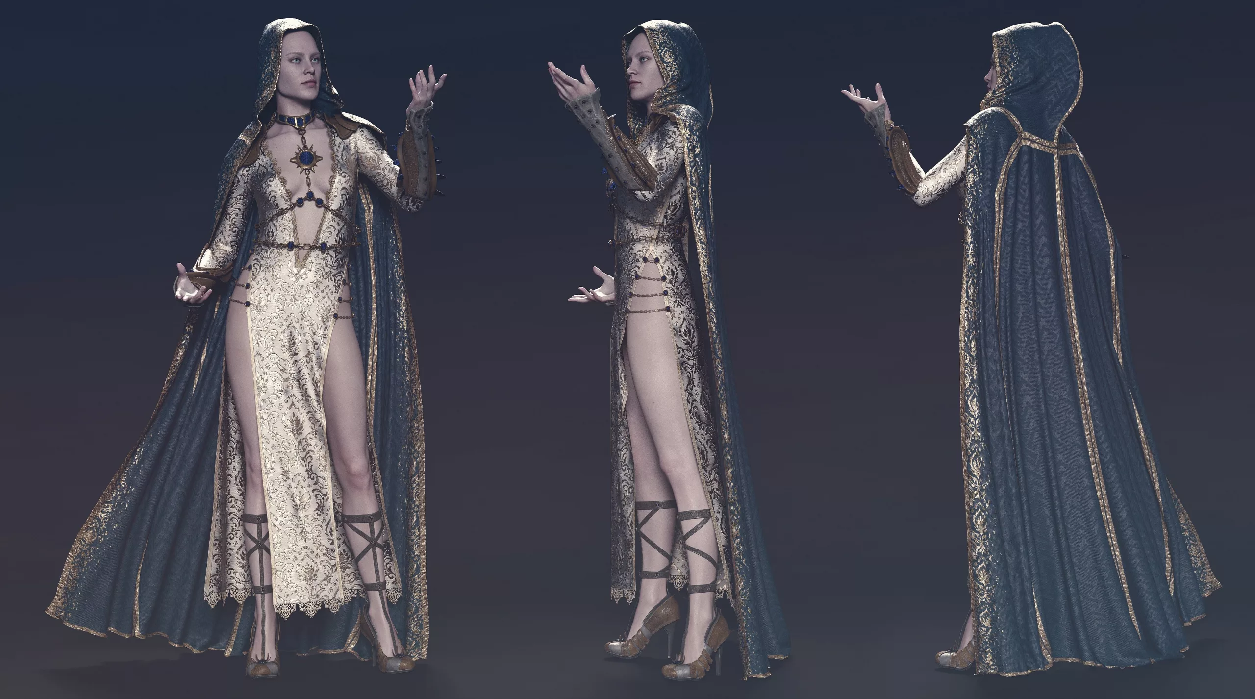 Royal Mage Outfit for Genesis 9 Texture Add-On