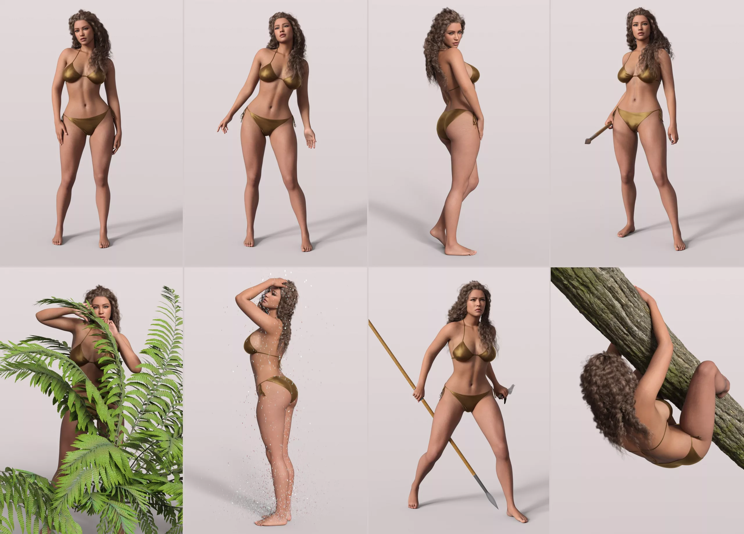 Z Untamed Beauty Shape and Pose Mega Set for Genesis 9 and 8 Female