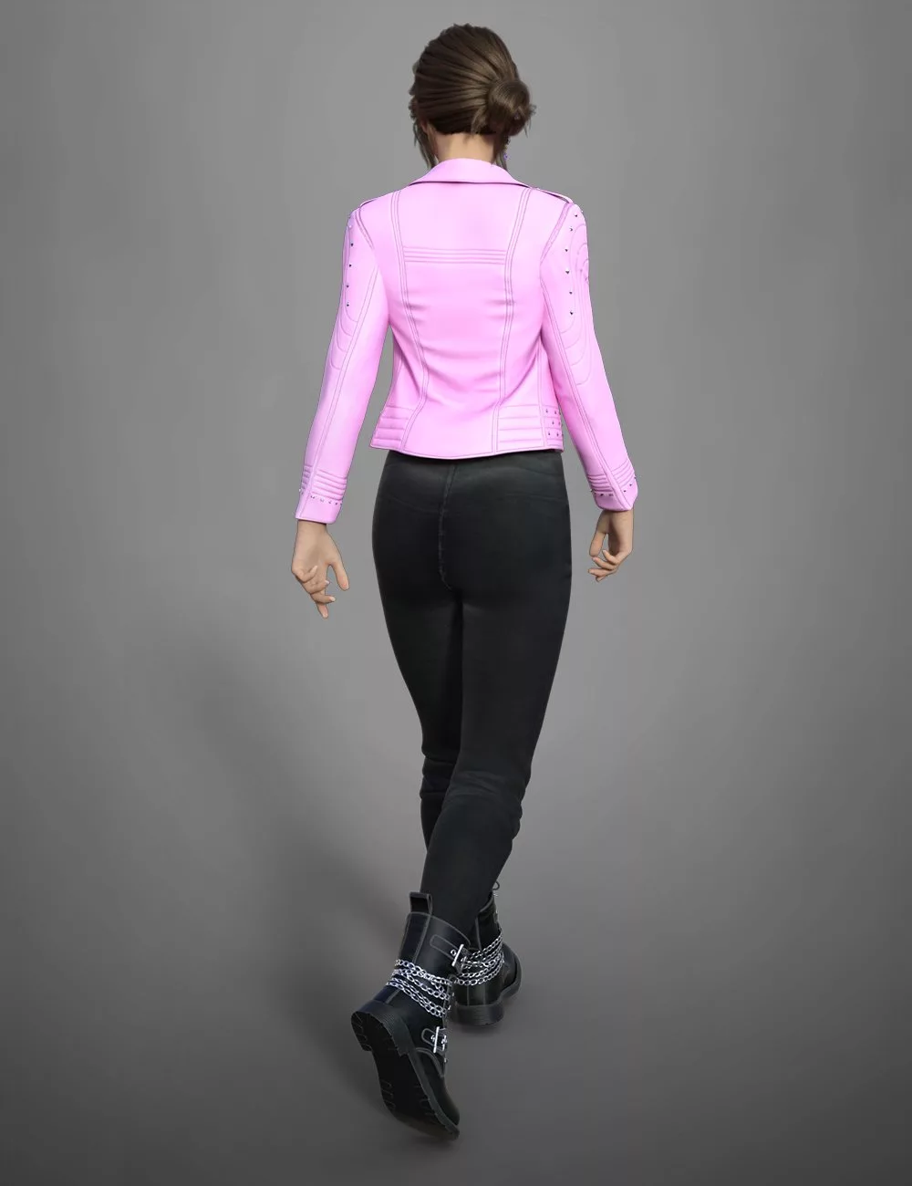 Cool Girl Leather Outfit for Genesis 9, 8.1, and 8 Female