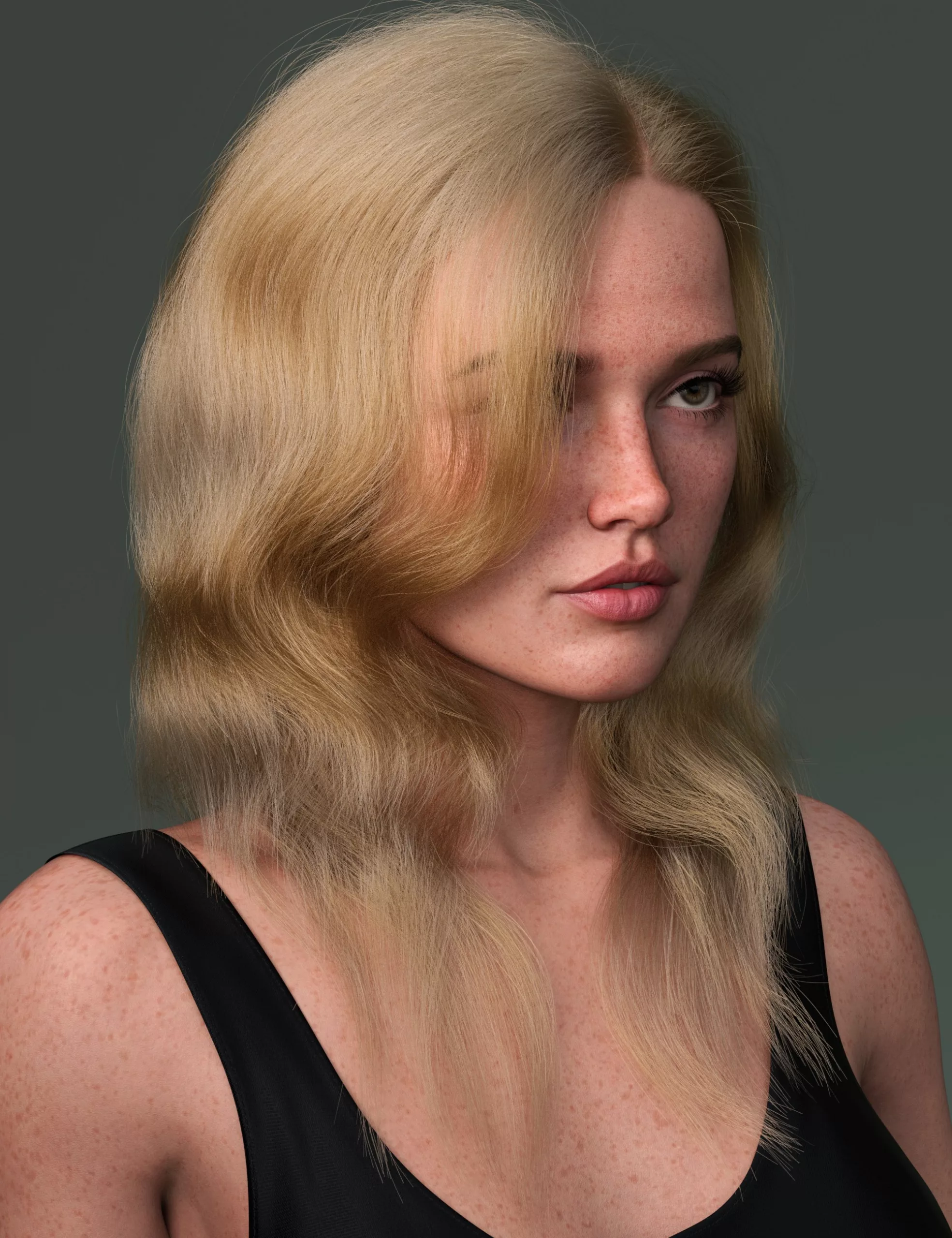 dForce Strand-Based Glamorous Wavy Style Hair for Genesis 9