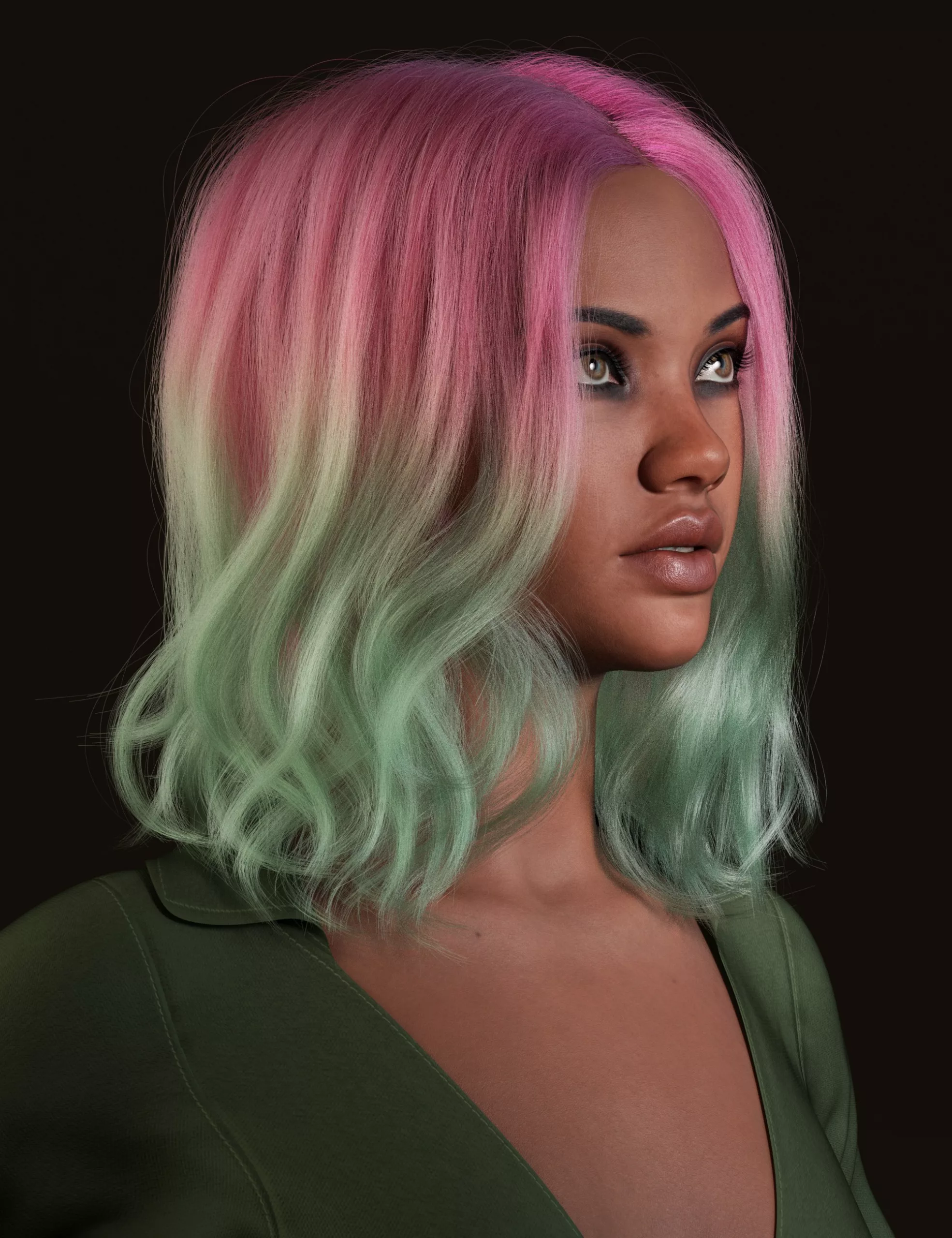 dForce Strand-Based Summer Style Wavy Long Bob Hair Color Expansion