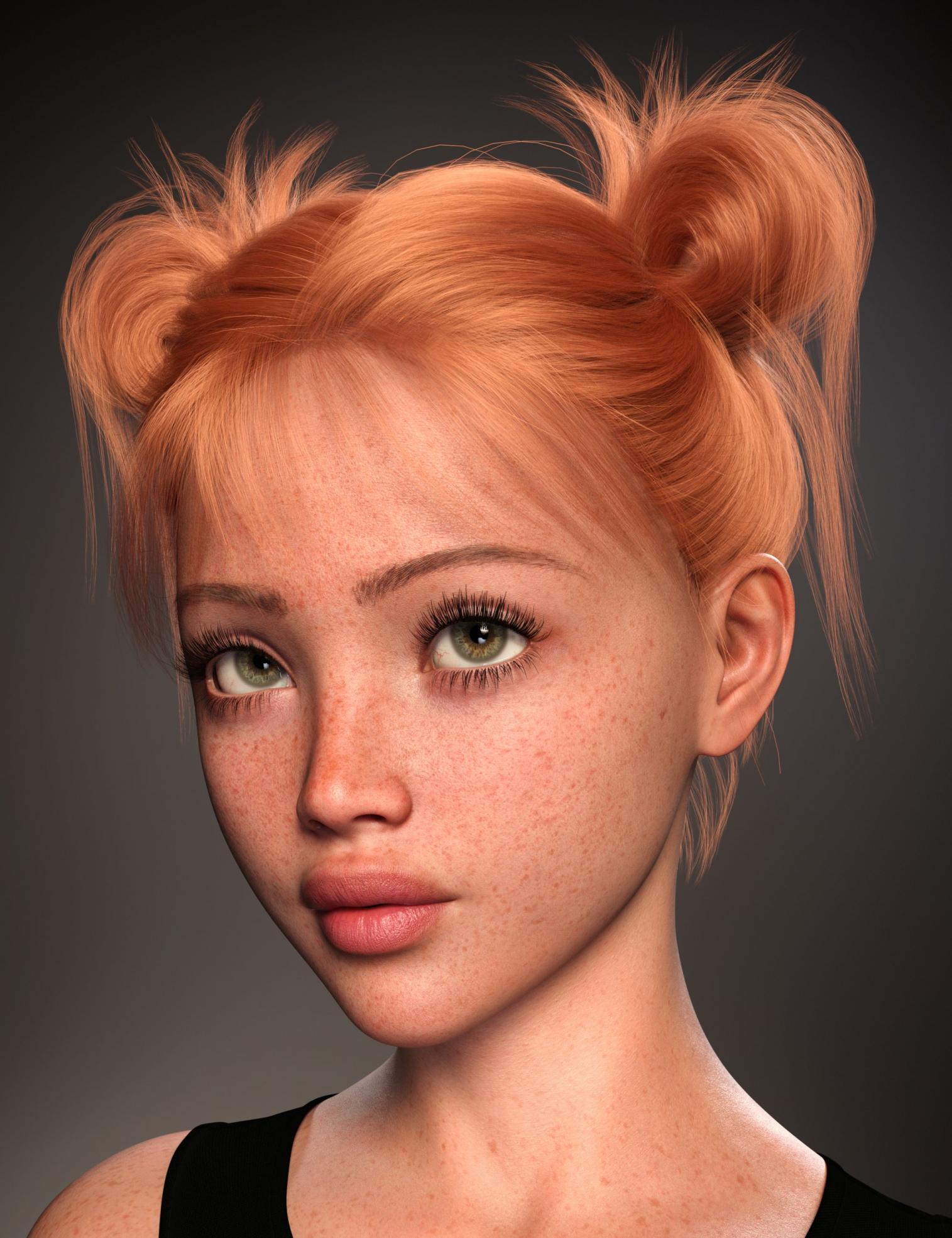 FE Split Bangs Pillow Hair for Genesis 9