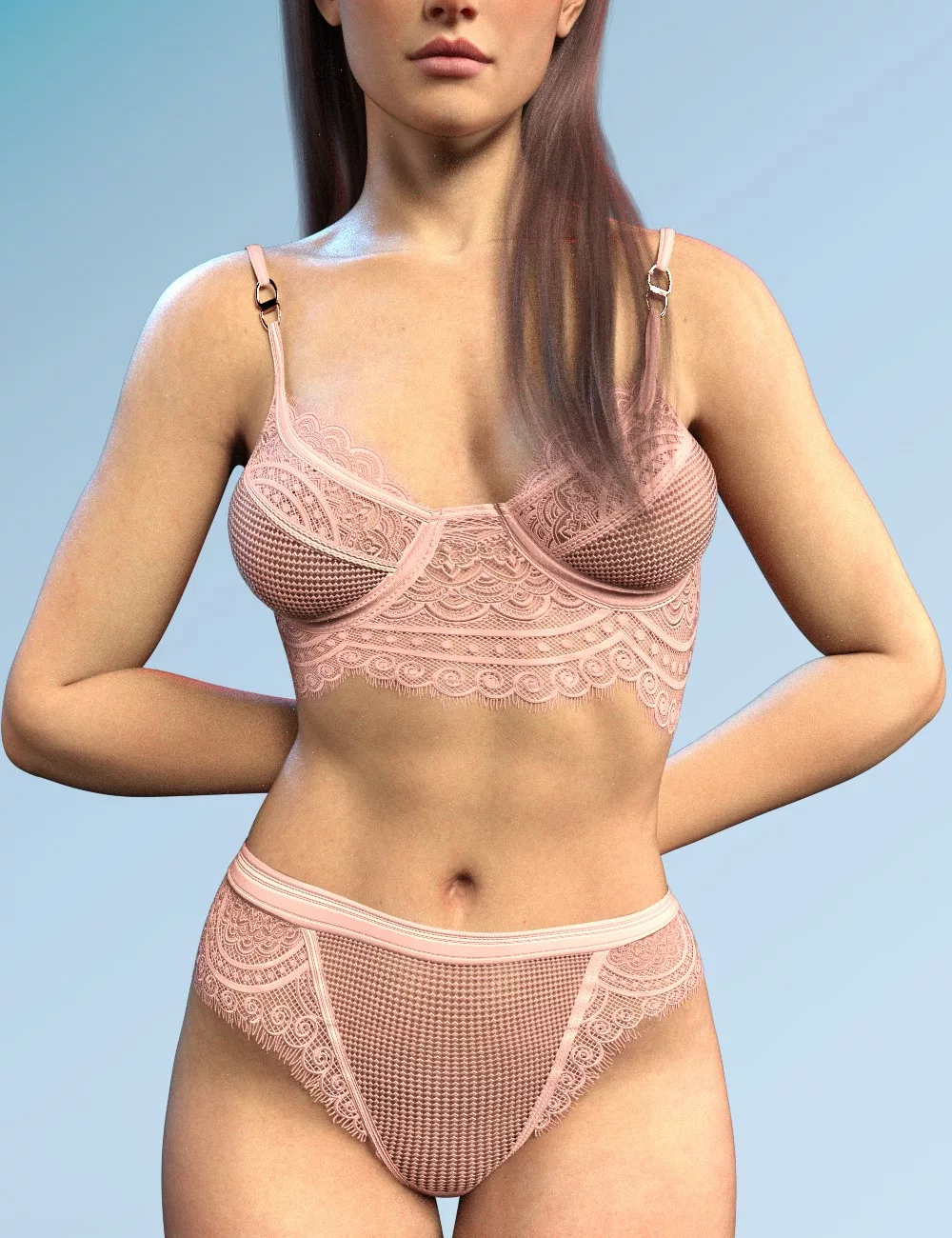 XF Lace High Waist Lingerie for Genesis 9