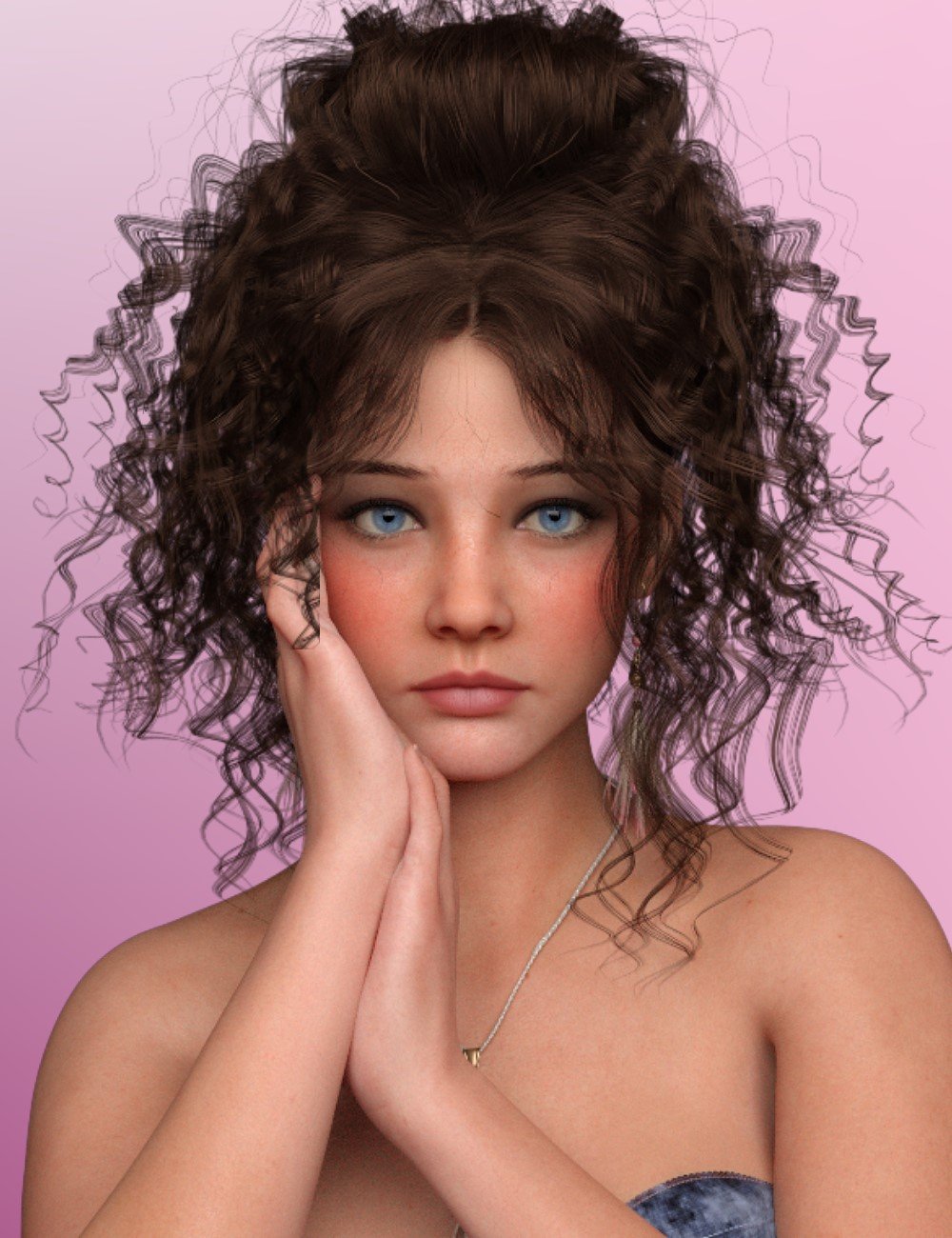 Quick Click Styles for Waterfall Hair for Genesis 9