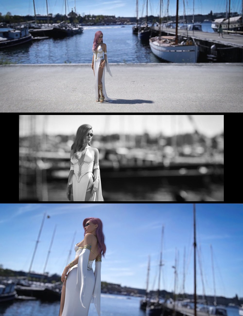 3D Photo Scenes – Stockholm Marina