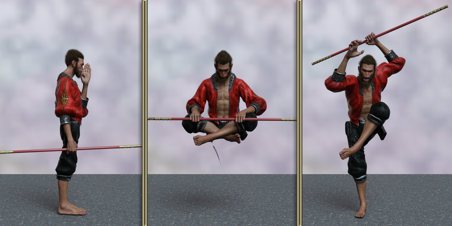 Monkey King Poses for Wukong 9