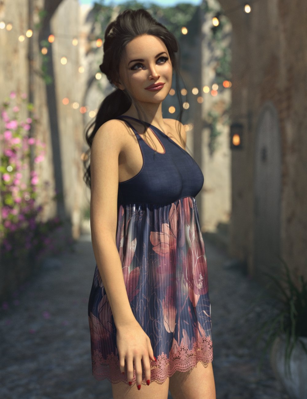 dForce Destination Crete Dress for Genesis 9