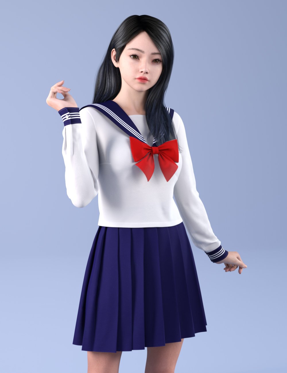 dForce HnC24 JP School Uniform Outfits for Genesis 9