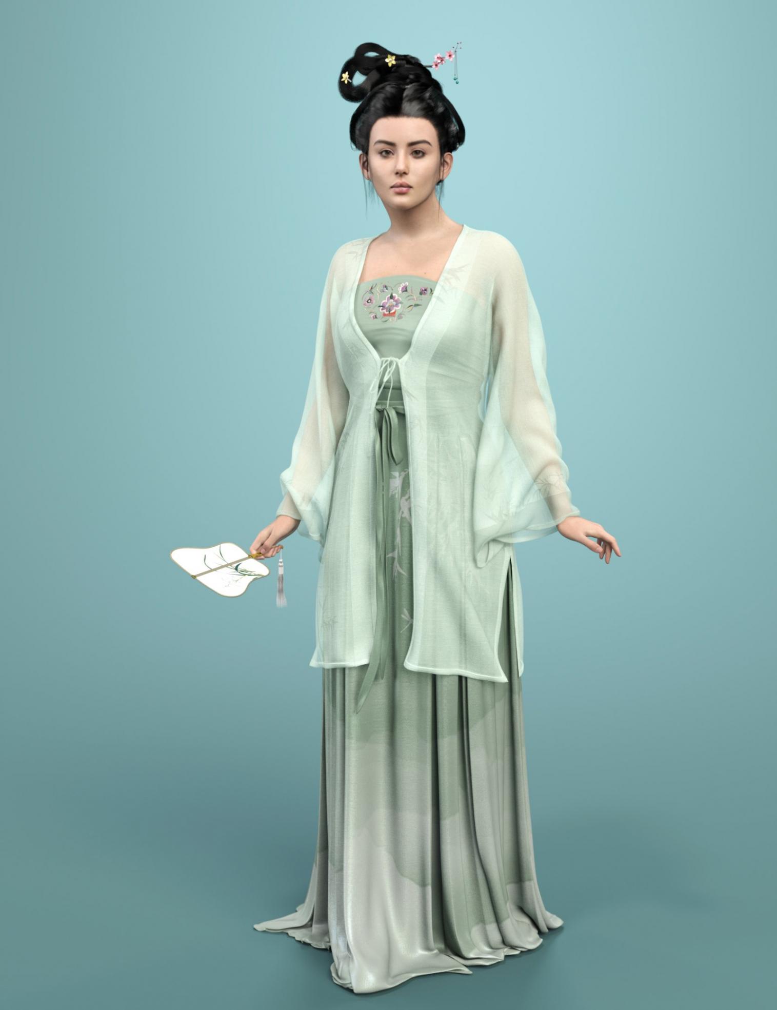 dForce MK Hanfu Suit for Genesis 9