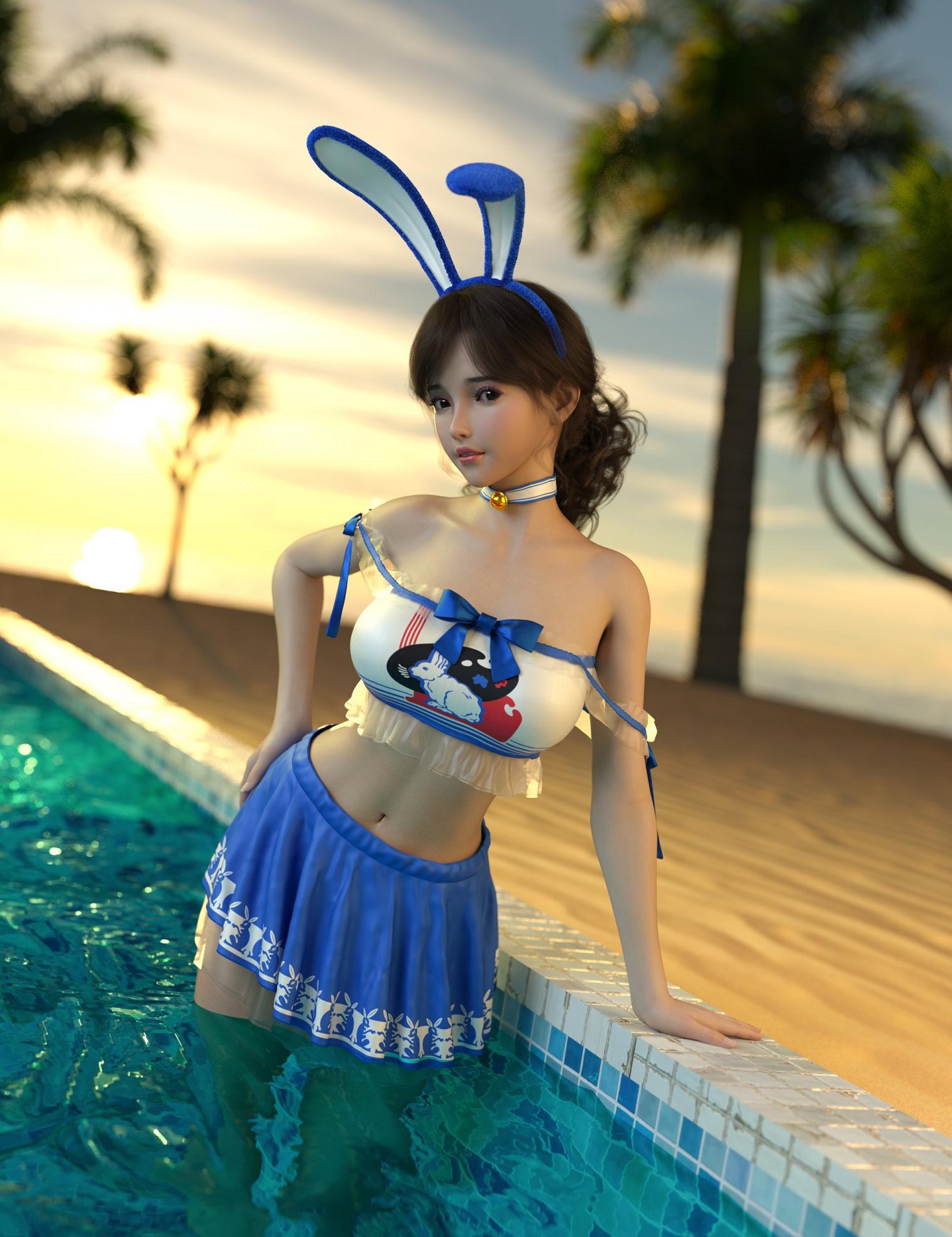 dForce MKTG White Rabbit Swimsuit for Genesis 9, 8.1 and 8 Female dForce MKTG White Rabbit Swimsuit for Genesis 9, 8.1 and 8 Female
