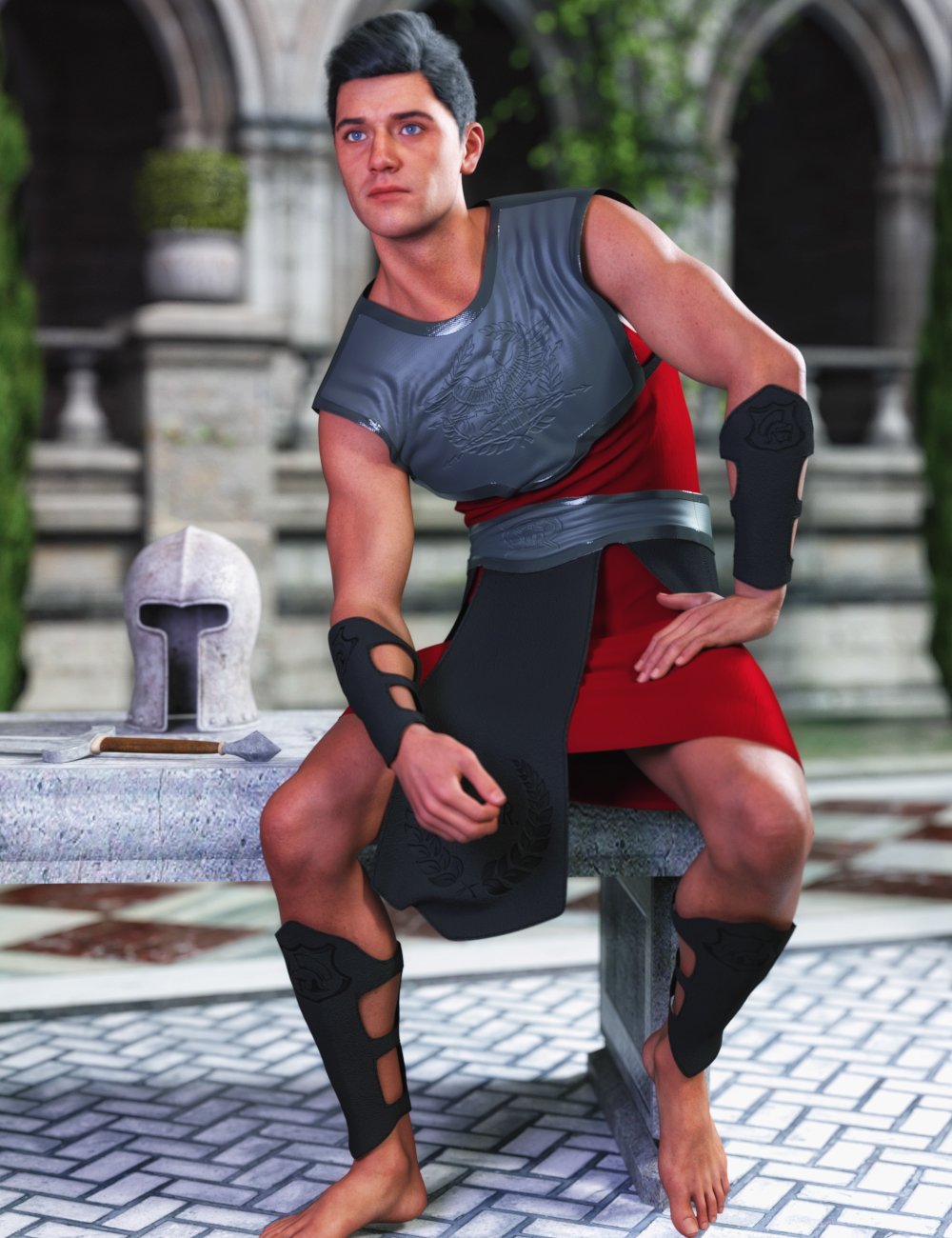 JMR dForce Marcus Warrior Outfit for Genesis 9 JMR dForce Marcus Warrior Outfit for Genesis 9