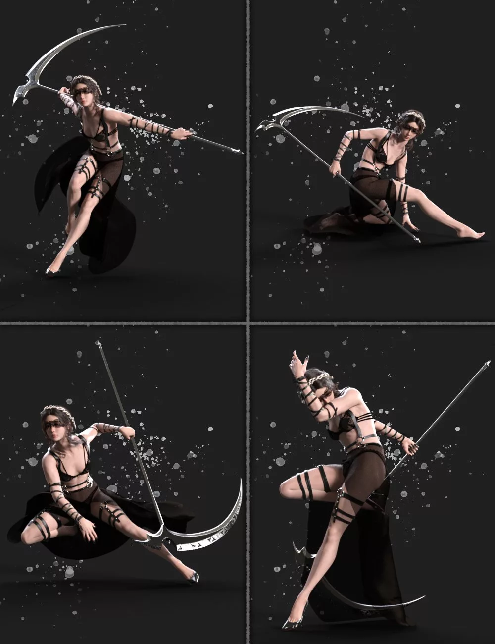 KuJ Sickle Combat Poses for Genesis 9