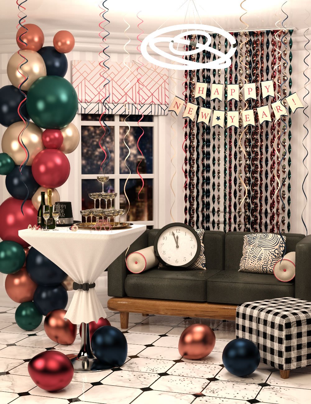 Mini Scenes New Years