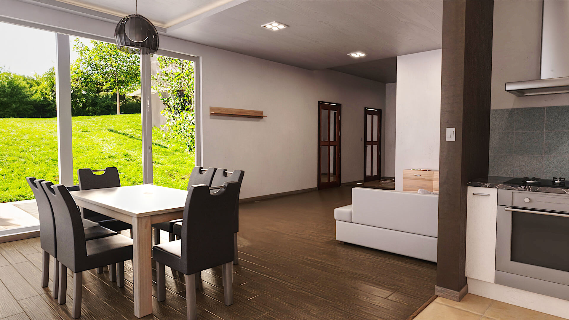 Modern Living With Kitchen