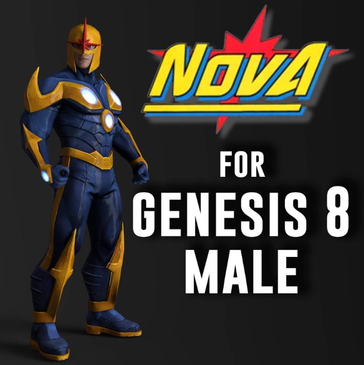 Marvel Nova Outfit For Genesis 8 Male