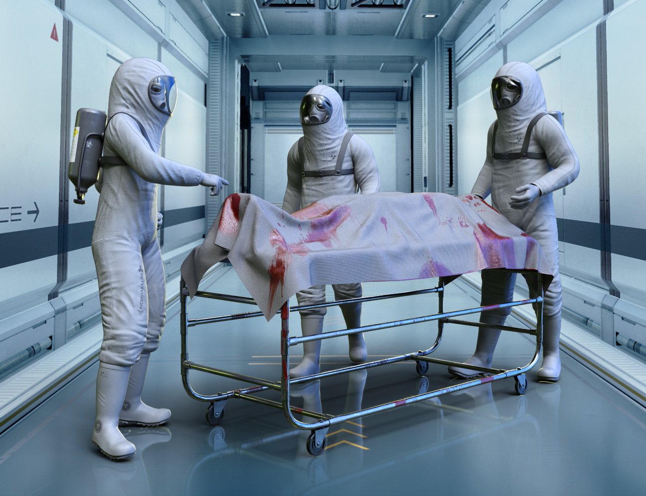 Hazmat Suit for Genesis 9 Texture Add-on