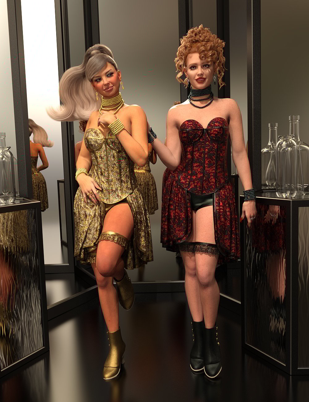 InStyle - dForce Sideshow Burlesque Outfit for Genesis 9 Add-On