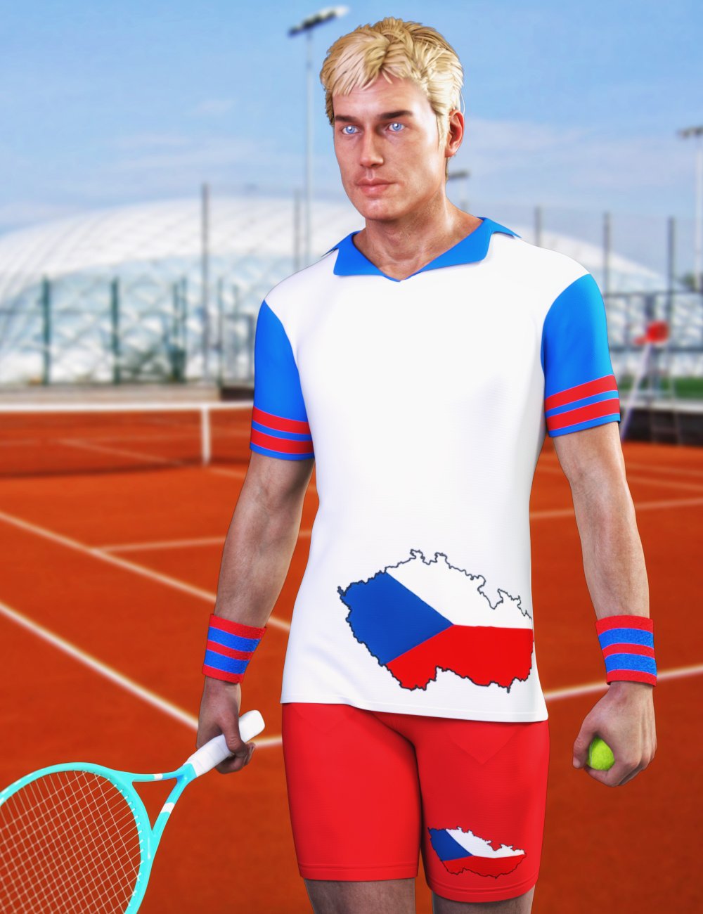 JMR dForce Mark Tennis Outfit for Genesis 8 Male JMR dForce Mark Tennis Outfit for Genesis 8 Male